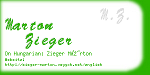 marton zieger business card